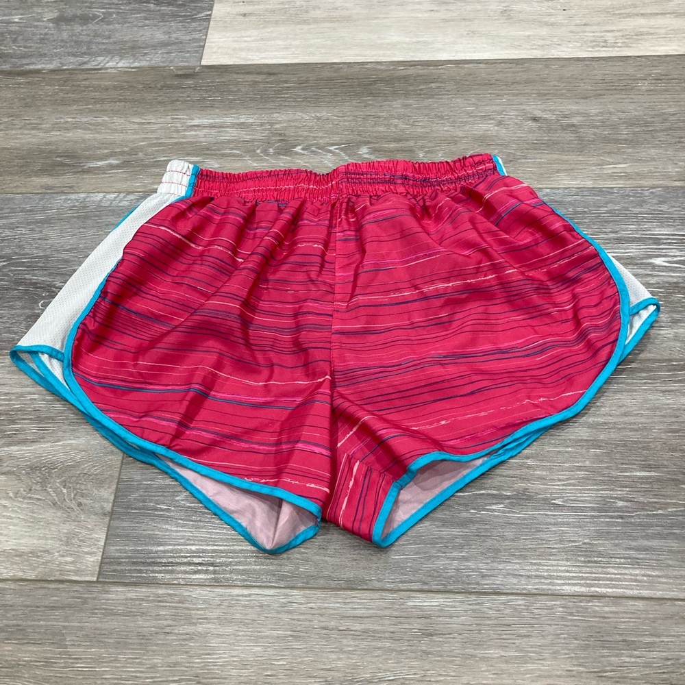 Nike Running Workout Shorts Pink, Blue, and White Small Liner